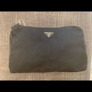 PRADA Black Nylon Makeup Pouch